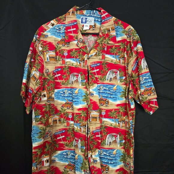 RJC Other - Rjc Red Hawaiian Shirt Sizea 2 Xl Great Graphic Design